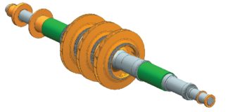 Рис. 2. CAD-модель реконструированного ротора