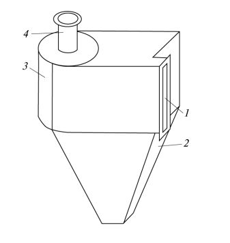 Рис. 2. Ступень многоступенчатого силового инерционного фильтра- пылеуловителя