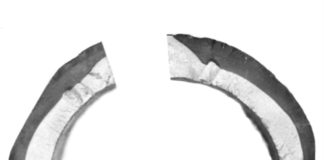 Рис. 2. Характер трещины в районе сварного шва
